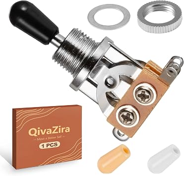 3 Way Toggle Selector Switch DPDT with Knob Caps Replacement Parts for Electric Guitar Pickup Switching Musical Instrument Accessories DIY Repair Luthier Tool Kit