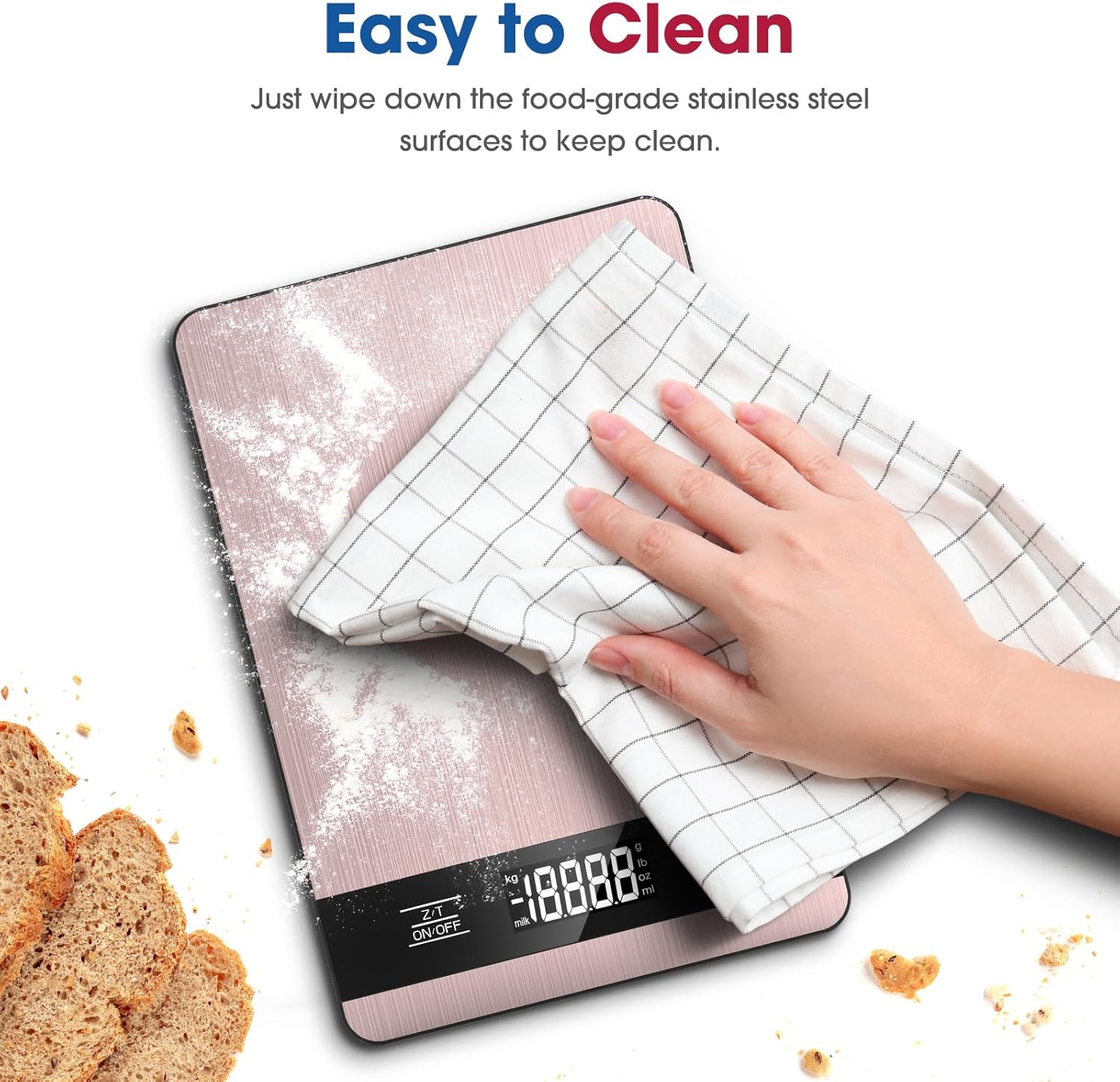 Food Scale, 11lb Digital Kitchen Scale with LCD Display 6 Units