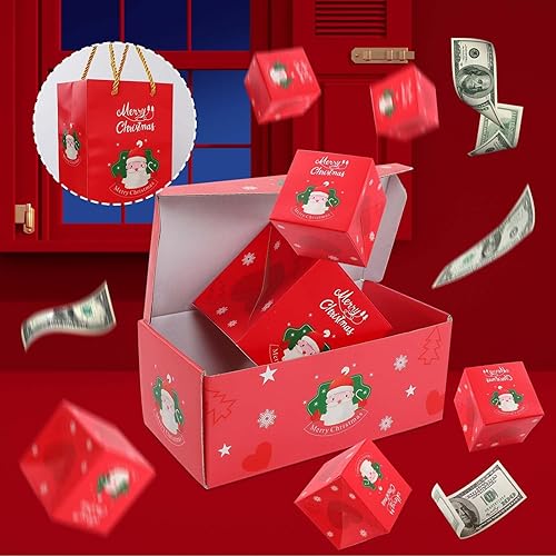 Miniatura 9 de Caja de regalo de sobre roja plegable única con confeti