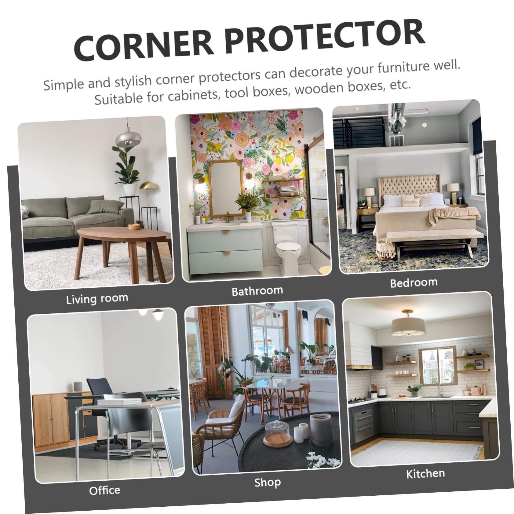 DOITOOL 16pezzi Protezioni Angolari Per Scatole Di Legno Protezione Per Cassa Acustica Decorativo Per Mobili e Valigie