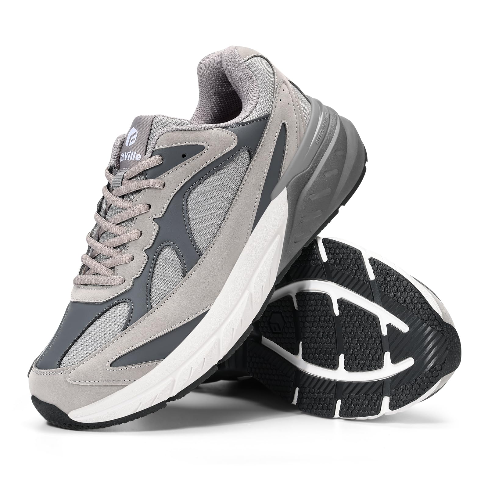 FitVille Extra Weite Laufschuhe Herren Gesundheitsschuhe Sneaker rutschfeste Turnschuhe Sportschuhe Dämpfung Joggingschuhe Atmungsaktiv Fitnessschuhe Bequeme Walking Schuhe