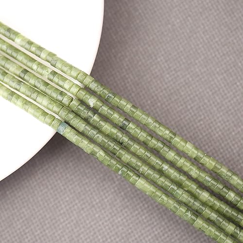 Miniatura 4 de 150 cuentas espaciadoras de jade transvaal africano natural, sueltas, semipreciosas, planas, redondas, cuentas de piedra de disco Heishi para