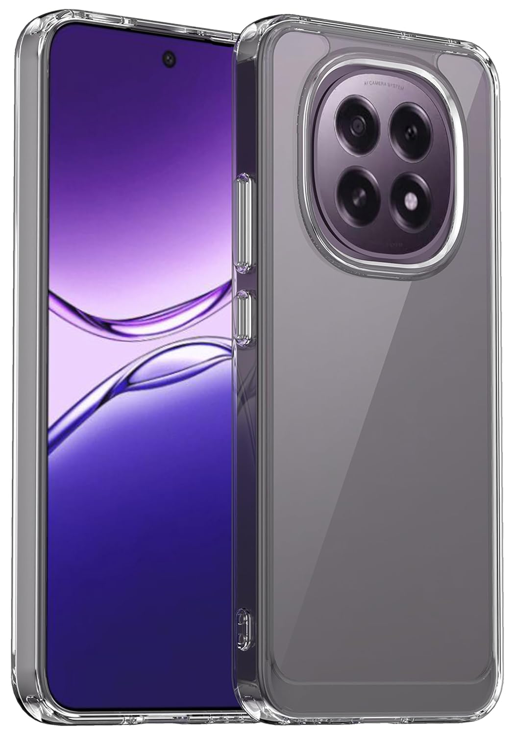 Kapa Unicorn Acrylic Clear Back Cover for Oppo F29 5G | Slim Shockproof [Military Grade Protection] Hybrid Bumper Case (Clear Sides)