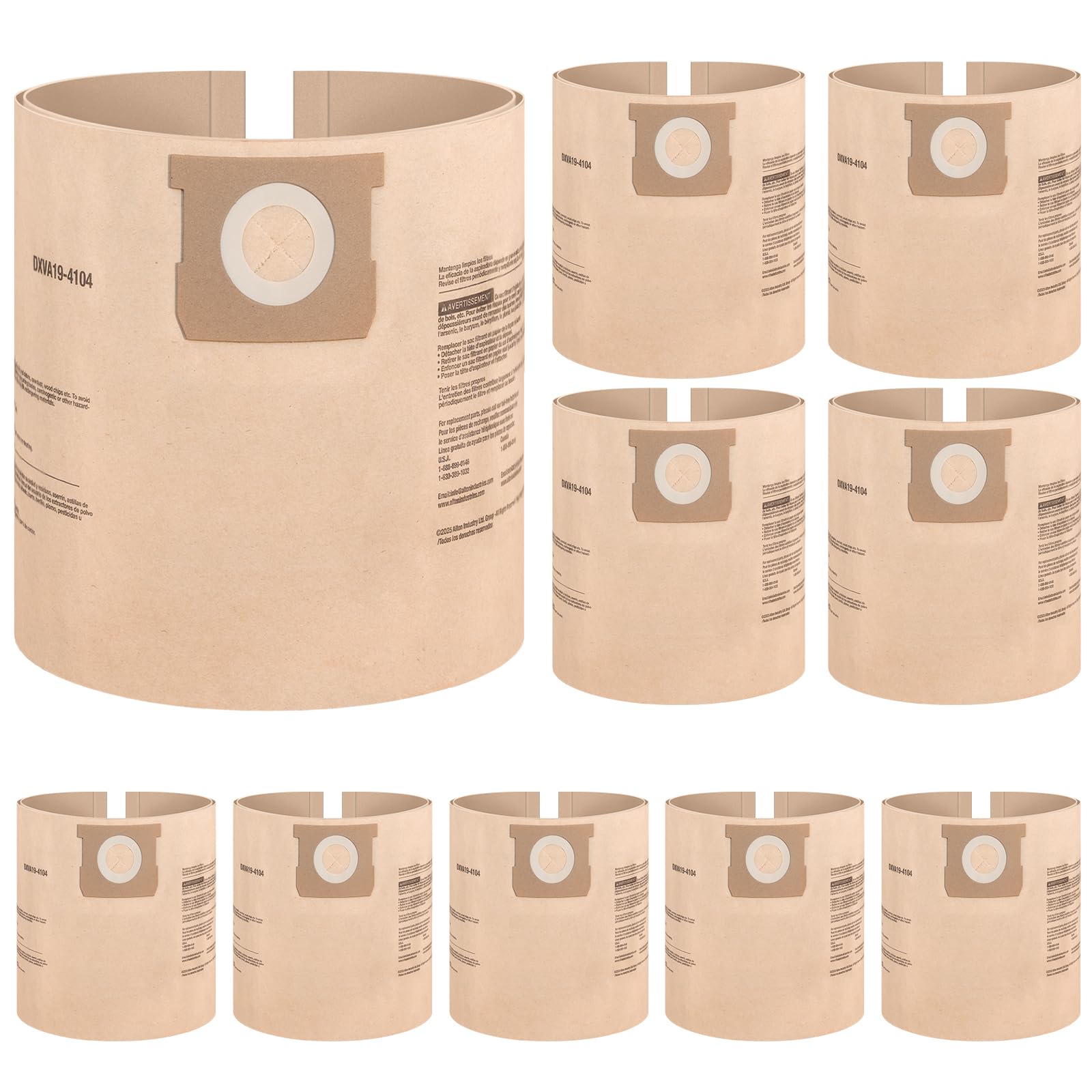 DEWALT DXVA19-4104 Dust Filter Bags, High Efficiency Replacement