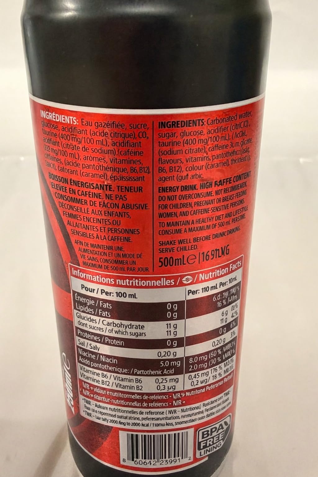 HELL CLASSIC Energy Drink | +20% More Caffeine | Vitamins B2, B3, B6, B12, C & D | No Preservatives | Environmentally Friendly Packaging | 12 x 500 ml | Compatible with HELL Energy