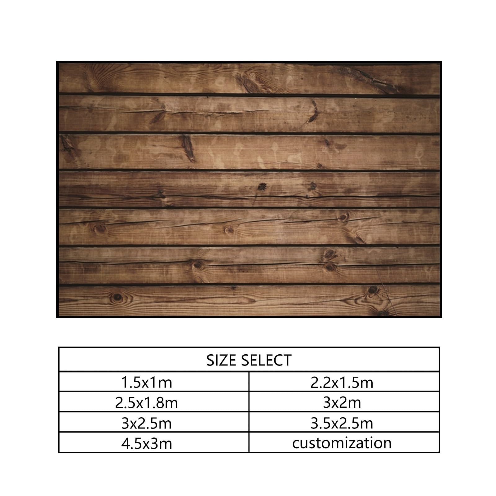 YongFoto 1,5x1m Vinile Sfondo di Legno Marrone Angosciata Plancia di