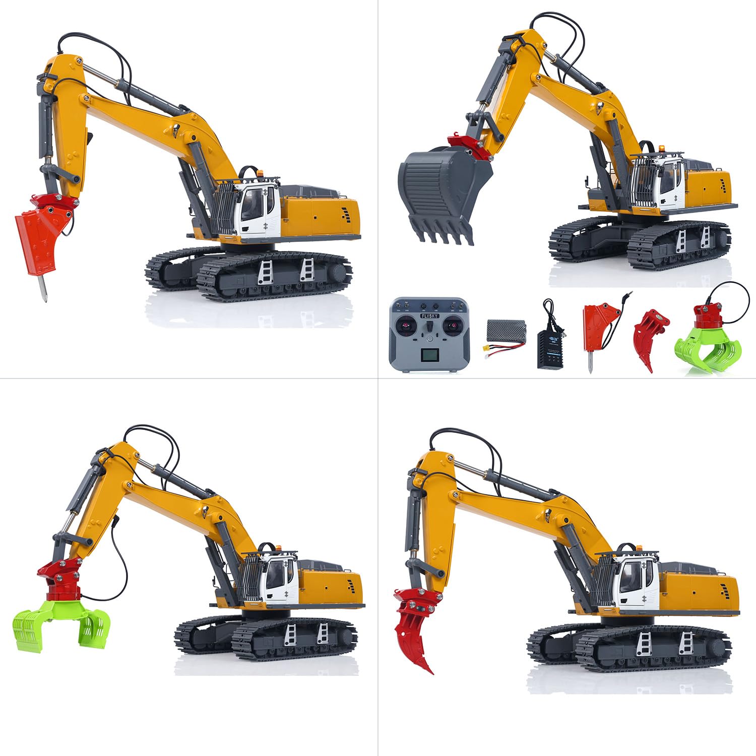 Toucan RC Hobby 1/18 Kabolite RC Bagger 5901 100S Elektrischer Hebebügler Flysky Fernbedienung 970 Bagger Engineering Fahrzeug Elektro Ripper Hammer Neujahr Geschenk