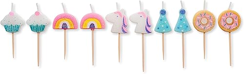 Papyrus Velas de cumpleaños, unicornios y arcoíris (10 unidades)