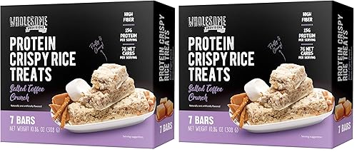 Miniatura 9 de Barritas de Arroz Crujiente con Proteína, 15g de Proteína, 3g-7g de Carbohidratos Netos, Bajo en Carbohidratos, Esponjosas, Blandas, Gomosas, Sin