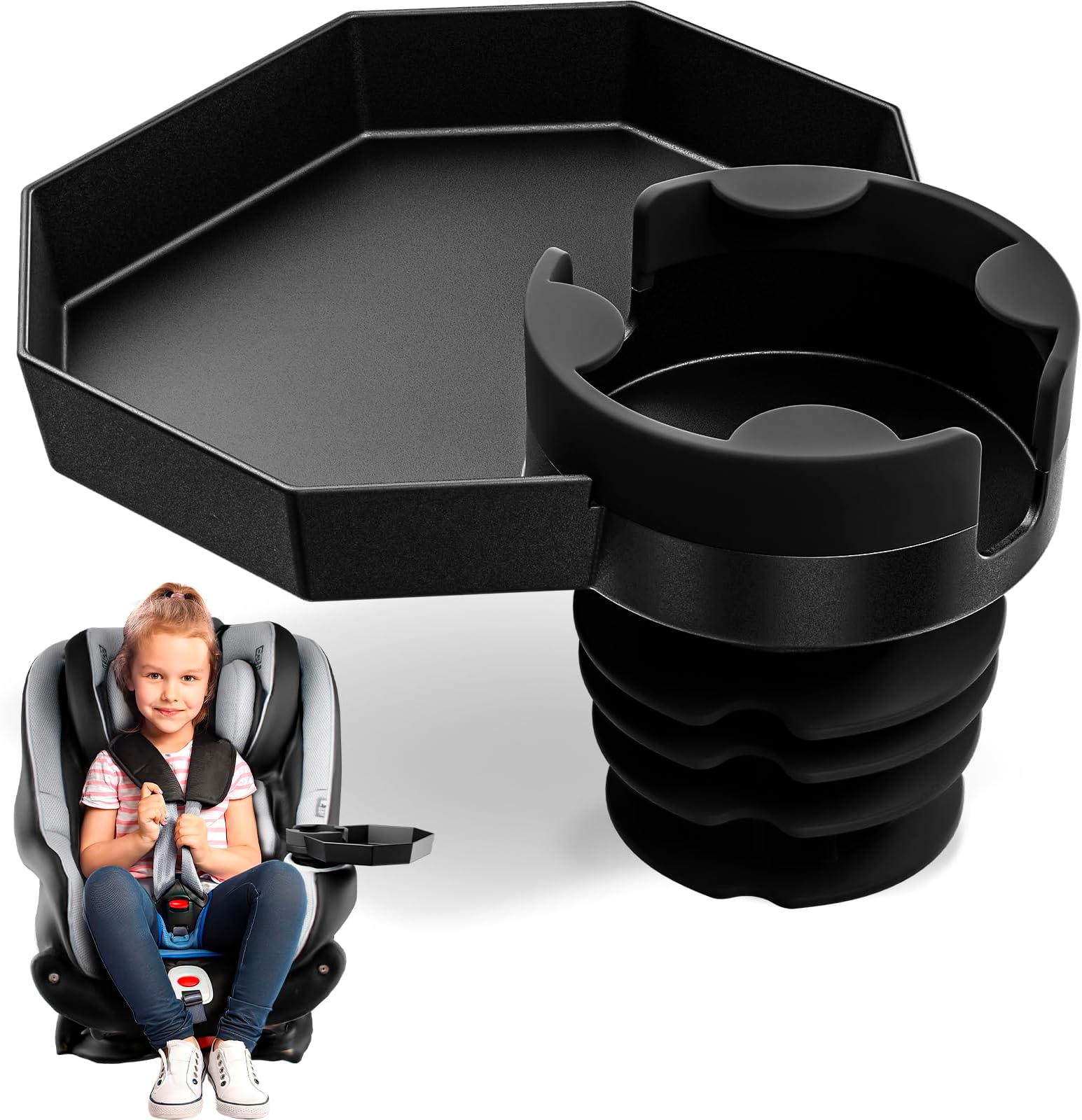 Britax Child Cup Holder for Britax Convertible Car Seats Dishwasher Safe, Black