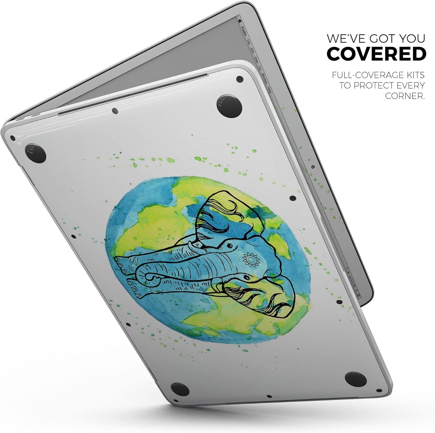 DesignSkinz - Worldwide Sacred Elephant - Full-Body Wrap Protective Decal Skin Kit Compatible with MacBook 13" Pro M1 (A2338)