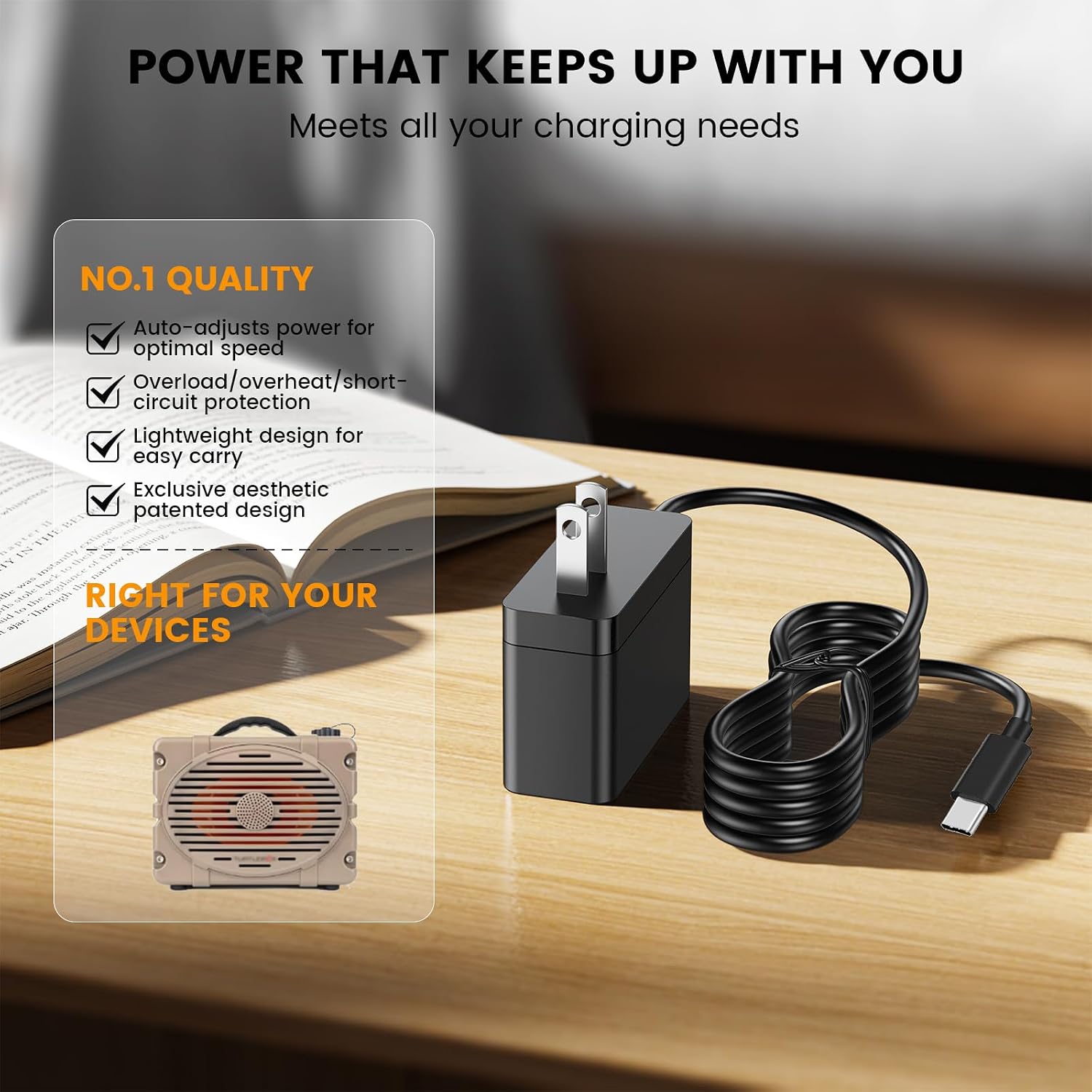 for Turtlebox Gen 1.5 Speaker Charger Adapter Compatible with Turtle Box Outdoor Portable Waterproof Bluetooth 5.4 Speakers Replacement Loudspeaker Accessories Charging Power Supply Cord