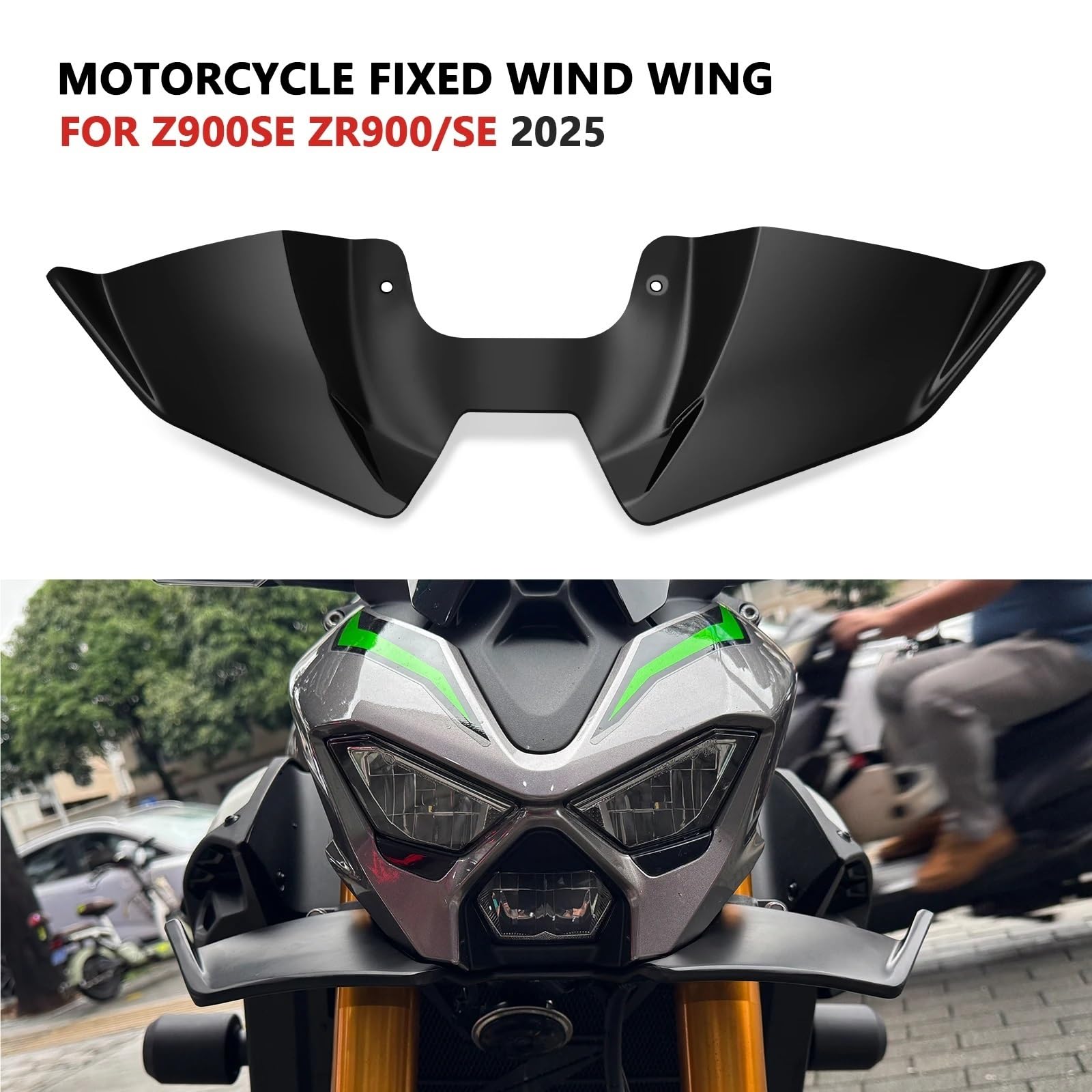 Front Bumper Splitter dachowy Pasuje do Z900 SE 2025 Naked Front Spoiler Winglet Aerodynamiczny zestaw skrzydeł