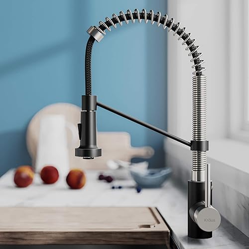 Miniatura 122 de Kraus KPF-1610SFSCH Bolden - Grifo de cocina comercial de 18 pulgadas con cabezal de pulverización extensible de doble función, acabado all-Brite