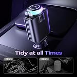 Retractable Car Charger with Starlight and Car Diffuser, 5 in 1 Type C Retractable Car Charger, 69W USB C Fast Charge Car Phone Charger, Smart Automobile Air Freshener for iPhone 17 16 15 14 Android