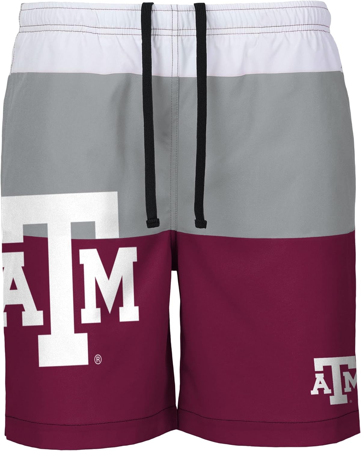 FOCO NCAA Mens NCAA 3 Stripe Big Logo Swimming Trunks