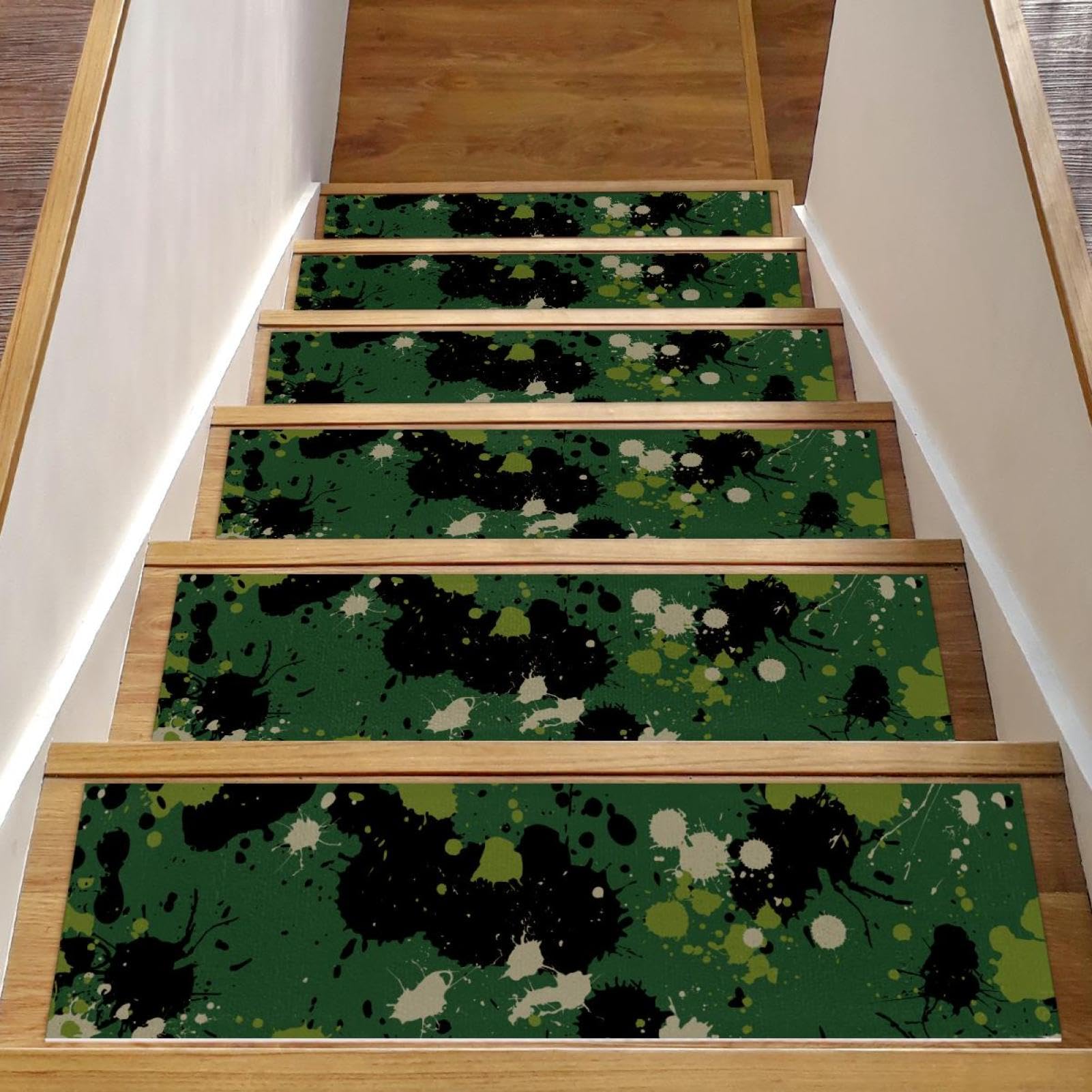Alfombra para peldaños con base antideslizante reforzada para escaleras interiores