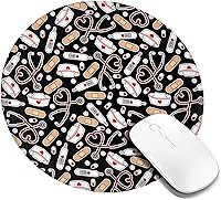 Vista 16 de Mouse Pad Mid Century Fifties Modern Atomic Retro Round Mousepad with Non-Slip Rubber Base and Stitched Edge Mouse Mat for Wireless Computer Laptop