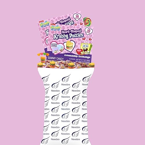 Miniatura 7 de Caja de intercambio de hamburguesas Krabby de Bob Esponja para el Día de San Valentín 2023, gomitas envueltas individualmente en forma de corazón