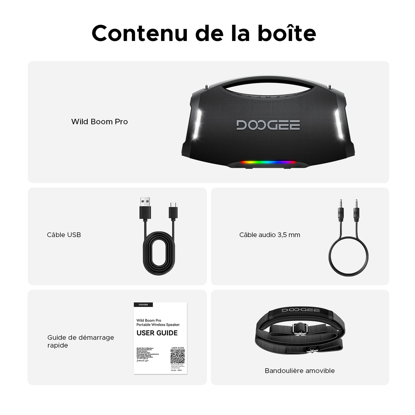 Enceinte Bluetooth Puissante, 250W Enceinte Bluetooth Portable avec Bass Puissantes, 12000 mAh Batterie, Autonomie 14H, Lumière RGB, DSP, TWS Haut Parleur sans Fil IP55 Étanche pour Extérieur, Fêtes