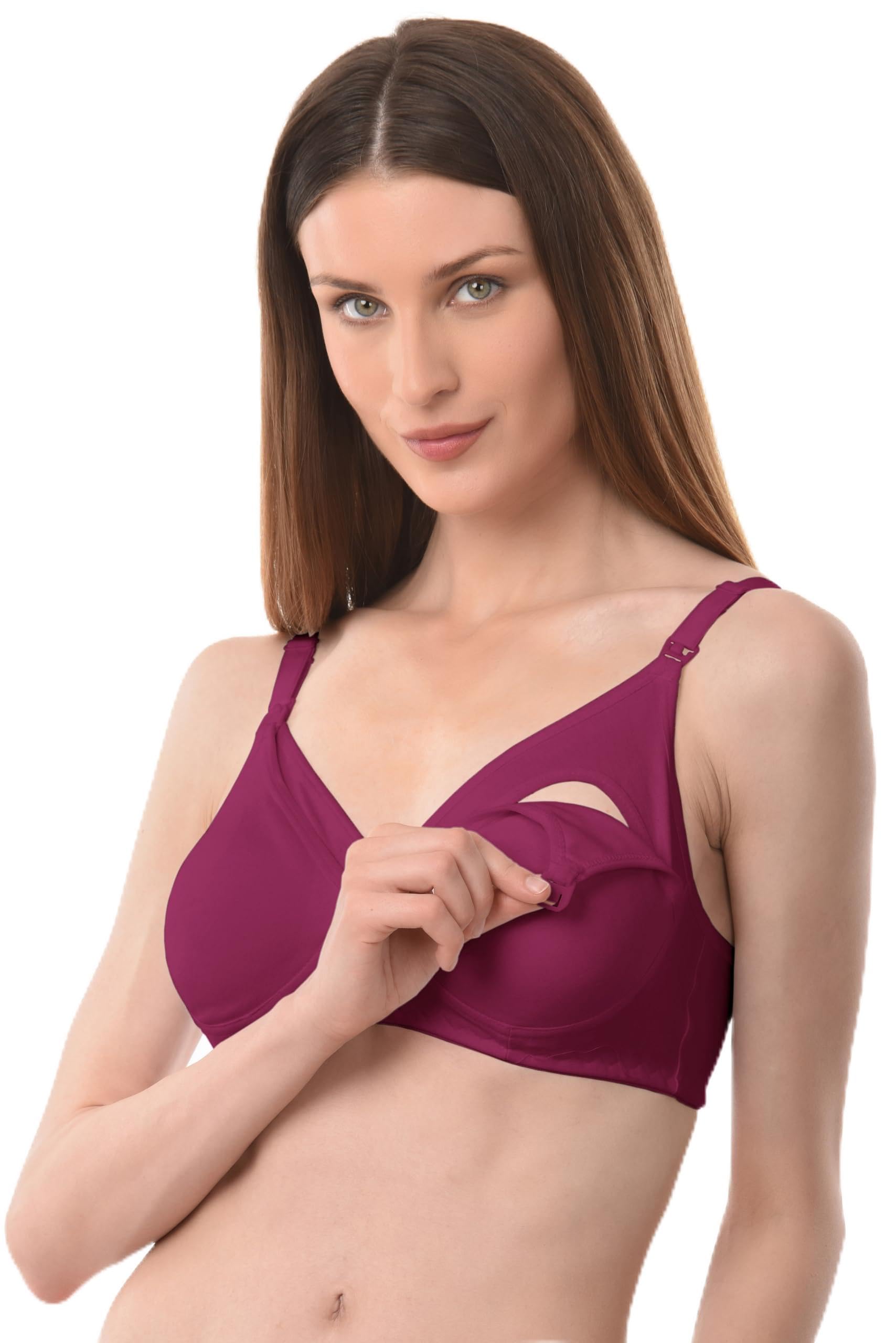 Women's Cotton Multicolor Full Cup Non Padded Feeding Bra|Nursing Bra|Maternity Bra Combo|Full Coverage with Front Opening-image-37