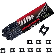 428 Motorcycle Chain 104 Links for 110cc 125cc 150cc CRF50 Coolster Apollo 50cc 70cc 90cc Pit Dirt Bike 4 Wheeler ATV Quad TTR225 Grom TaoTao DB17 DB27 Blazer Sunl Vitacci Go Kart Parts