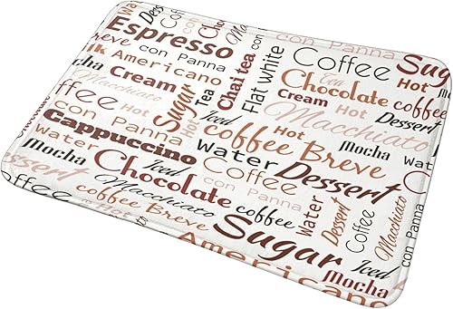 Miniatura 6 de Tapete de cocina de café y comida, tapete antideslizante para interiores y exteriores, tapete de bienvenida para puerta de entrada, pasillo,