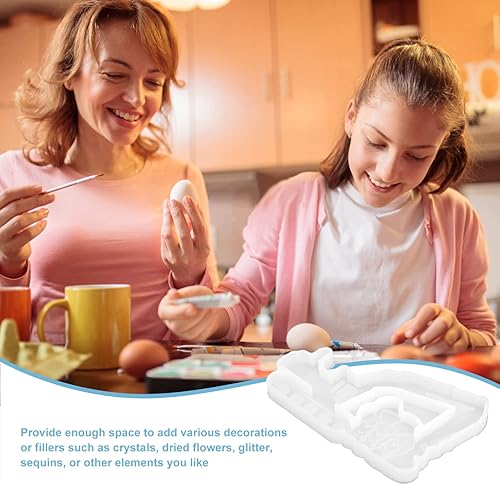 Miniatura 5 de NOLITOY Moldes de resina, 2 moldes para llavero de excavadora de Pascua, moldes de silicona para colgante de excavadora para manualidades,