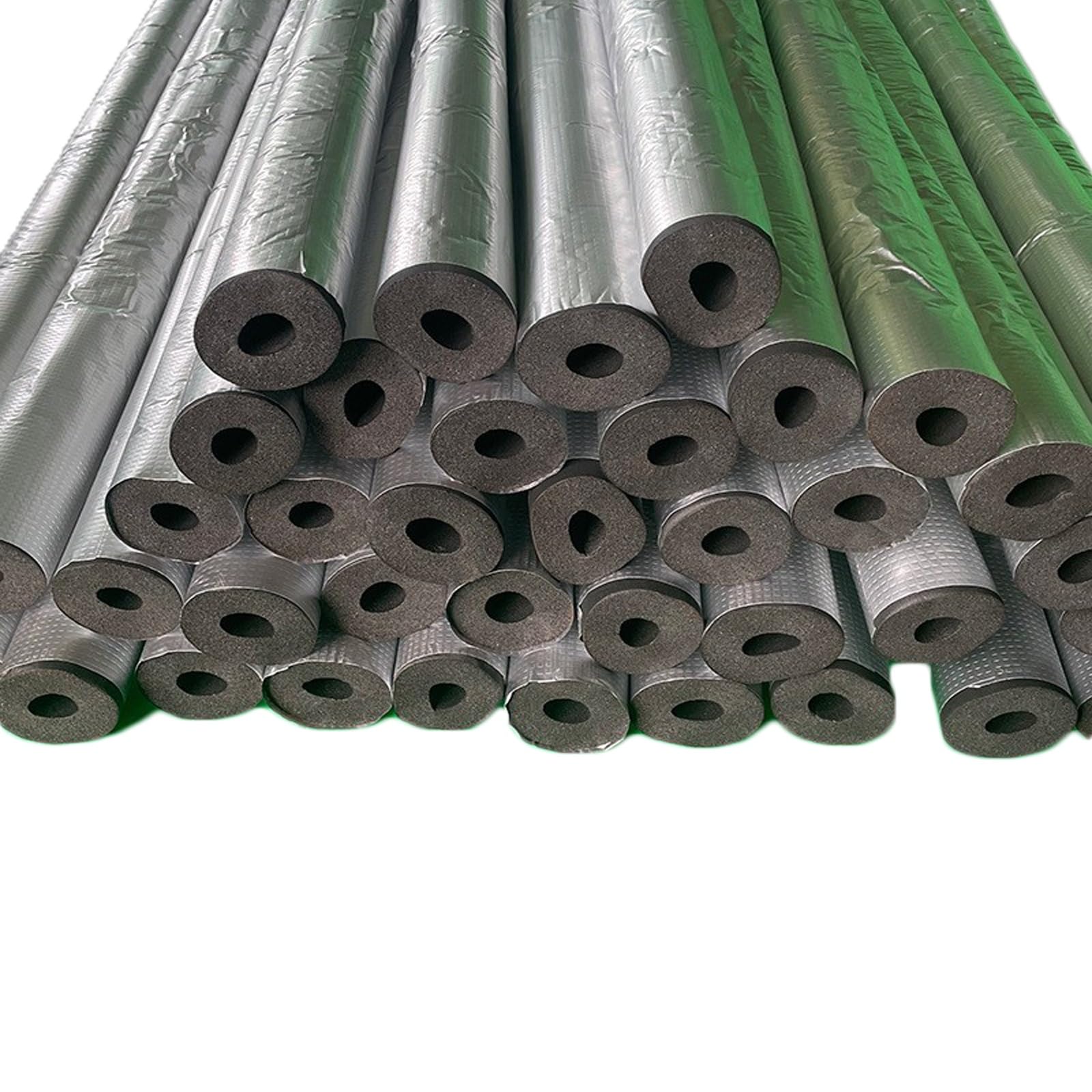 Tubo isolante autoadesivo in schiuma per tubi, diametro interno da 1,9 cm a 10,2 cm, protezione dal gelo e riduzione del rumore (1 confezione, 0,94 m) (ID 1-1/2 "x T 4/5")