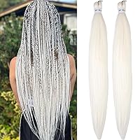 Vista 32 de Cabello trenzado para niños preestirado de 16 pulgadas, color negro, Yaki ez, trenzado para niños, trenzas sin nudos