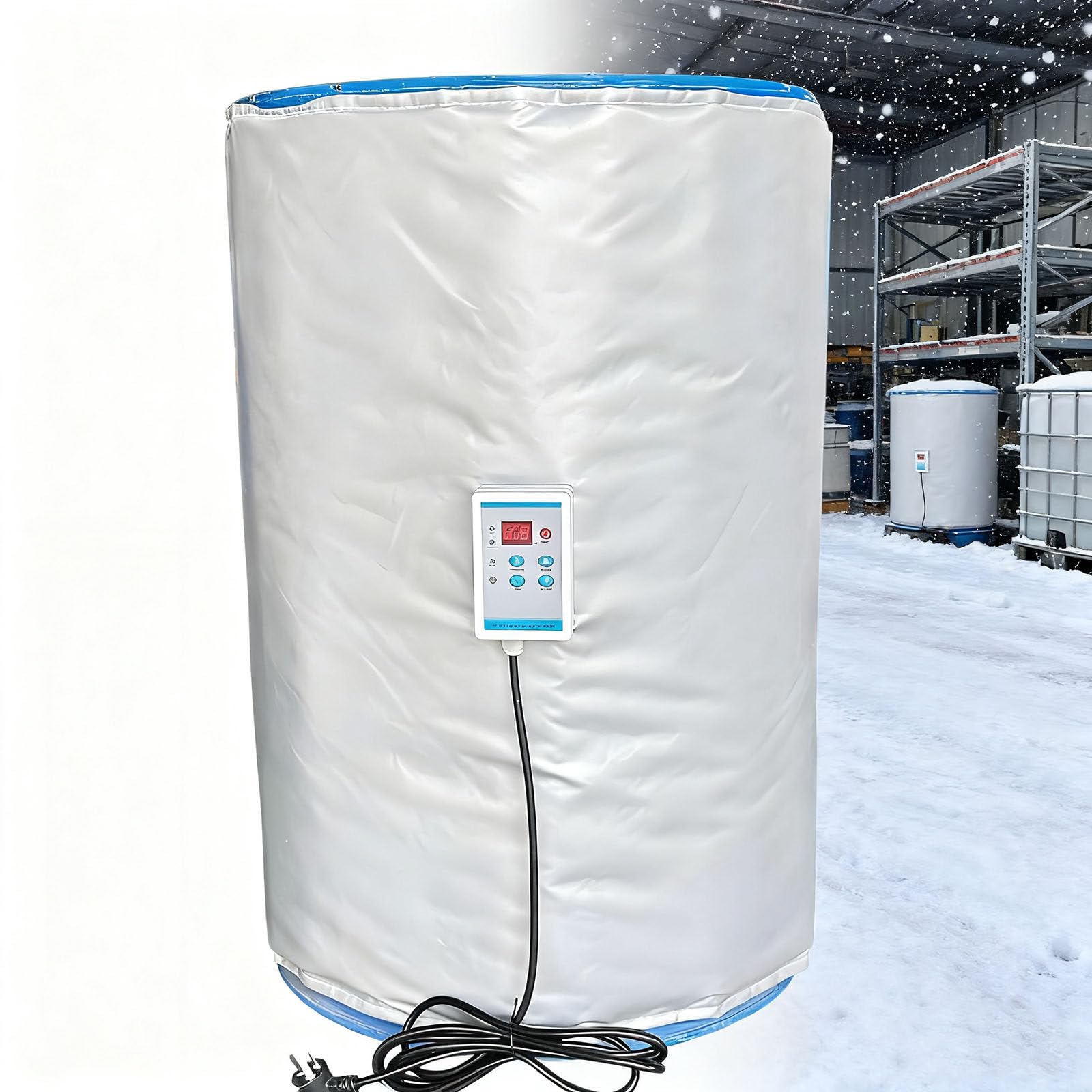 Izolowany podgrzewacz beczek, koc grzewczy do beczek, podgrzewacz do wiader 55 gal (200 l), podgrzewacz do beczek z miodem, koc grzewczy do butli gazowych 2000 W, regulacja tempera
