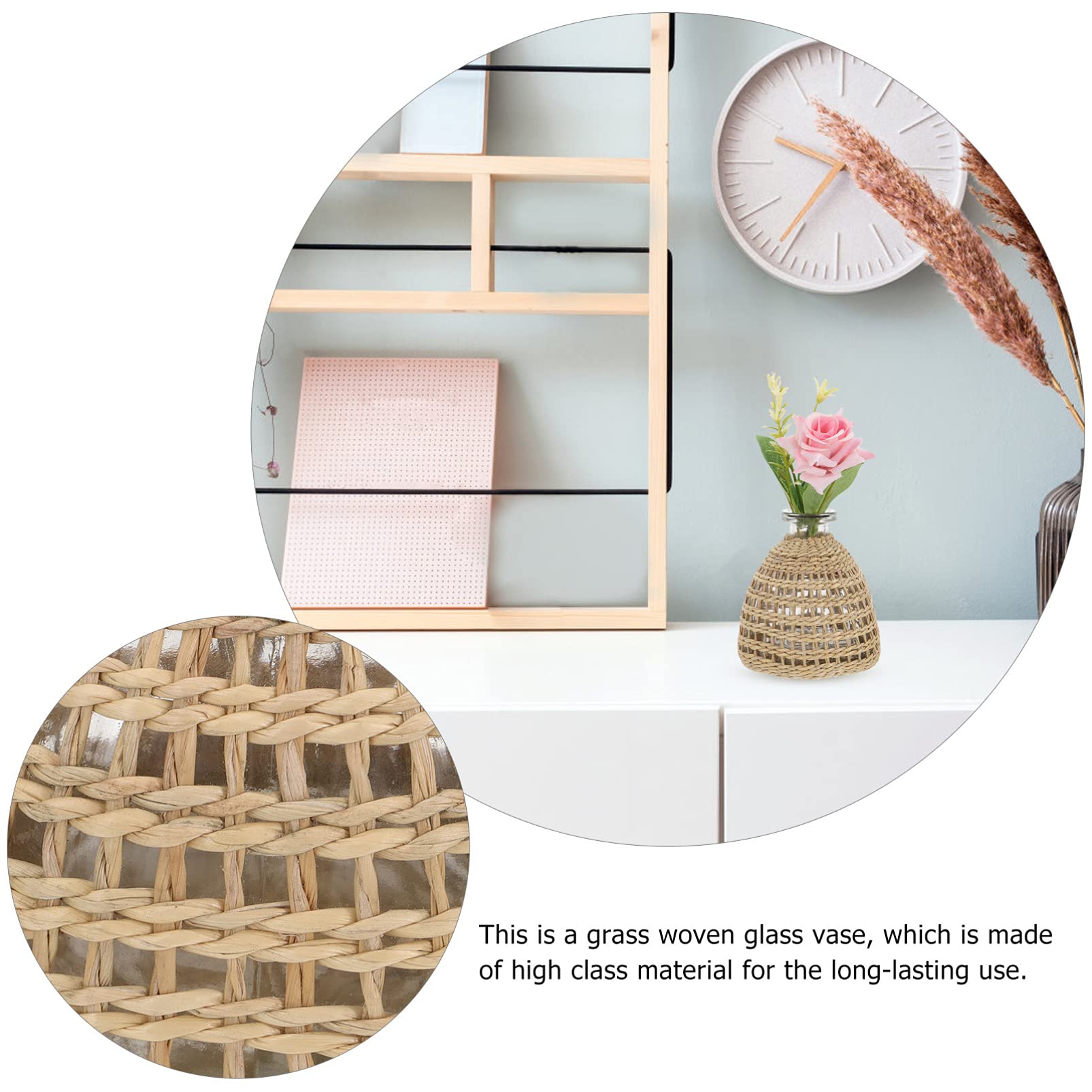 DOITOOL 1Pezzi Fioriera in Intrecciata Retro Decorativo Multifunzionale per Piante e Contenitore per per Decorazioni Indoor e Esterni