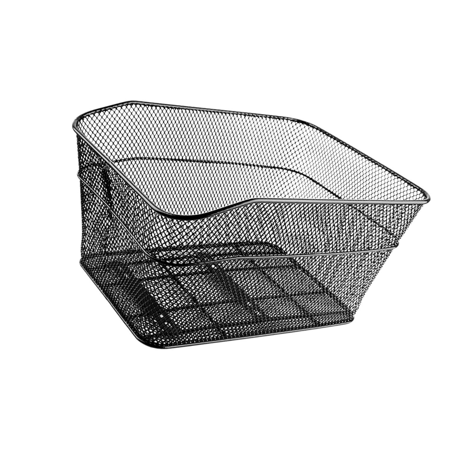 Koszyk rowerowy z przodu/tyłu Koszyk rowerowy tylny metalowy o dużej pojemności 15,35 x 12,01 x 7,68 cala dla zwierząt domowych pasuje do wszystkich ram rowerowych