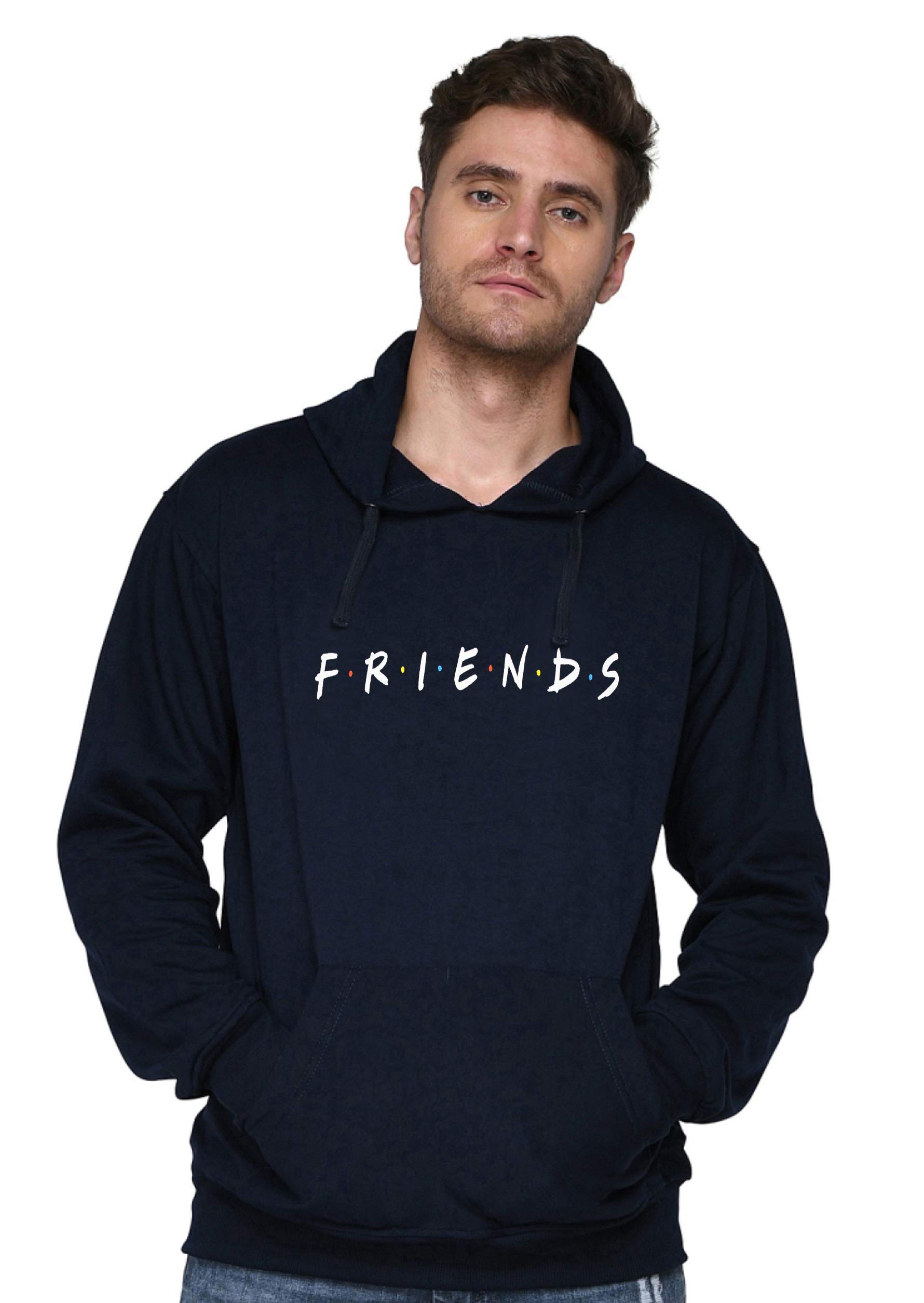 SXV STYLEUnisex Cotton F-R-I-E-N-D-S Printed Hooded Neck Hoodie