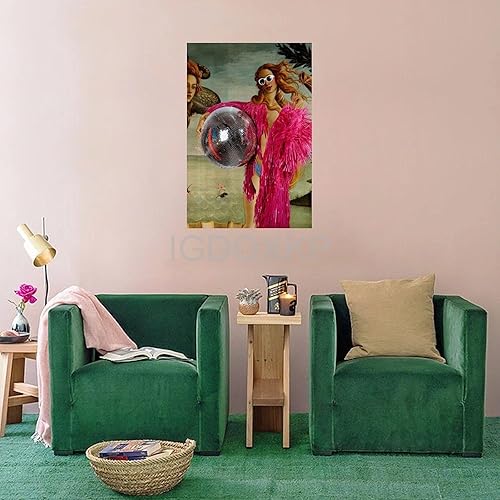 Miniatura 4 de Discokugel Druck, Adrette Wandkunst, Trendige Wandkunst, Girly Wandkunst, Wohnheim Zimmer Dekor, divertido póster de lienzo para decoración de