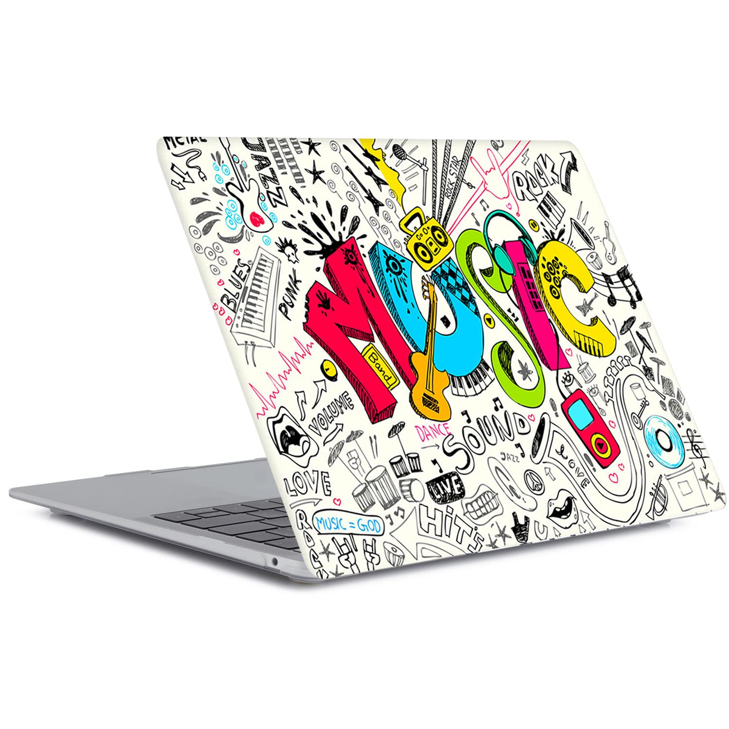 Coque Compatible Avec Macbook Pro 14 Pouces Modèle A2442 A2779 M1 M2 2021 2023 Avec Retina Display Touch ID, Plastique Case Rigide Housse Étui, Bleu Orange