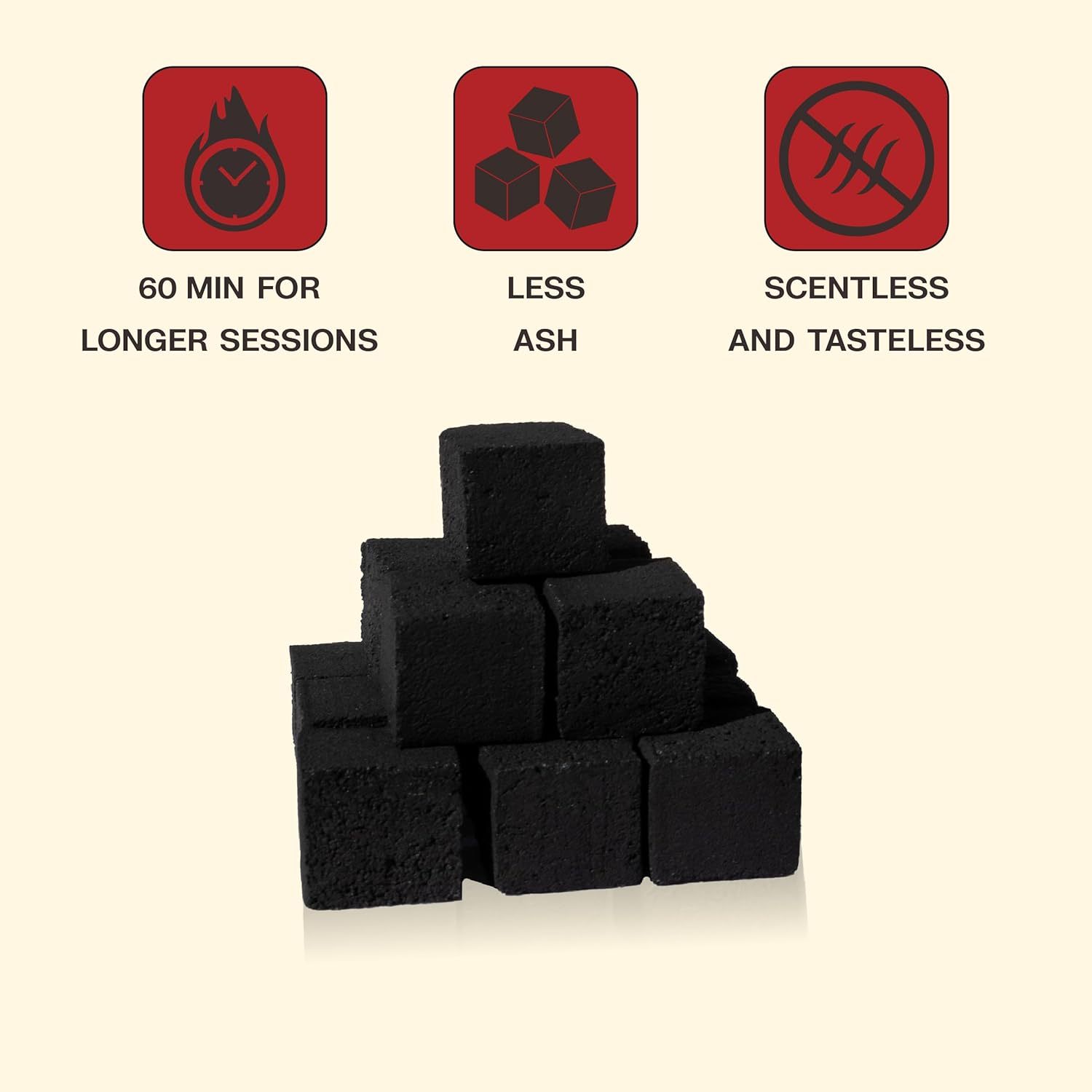3KG LeOrange 25mm Charcoal Cubes - Coconut Shell Charcoal for Hookah