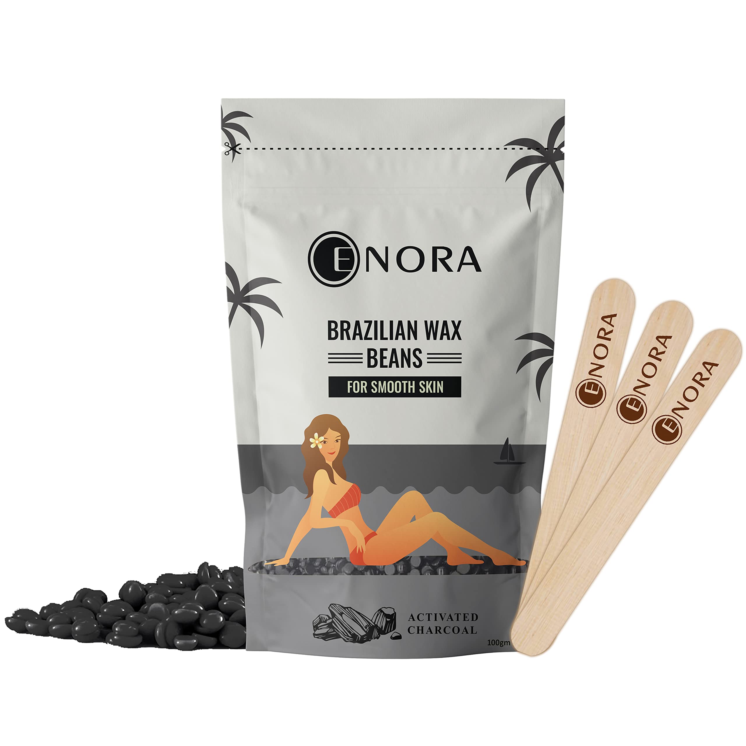 ENORA Activated Charcoal Hard Wax Beans Depilatory Stripless Wax & Painless| Used For Upper Lips, Arms, Legs, Full Body,Bikini |Smooth Skin| (100 Gram, ACTIVATED CHARCOAL) (B09RSL2X9M) Amazon Price History, Amazon Price Tracker