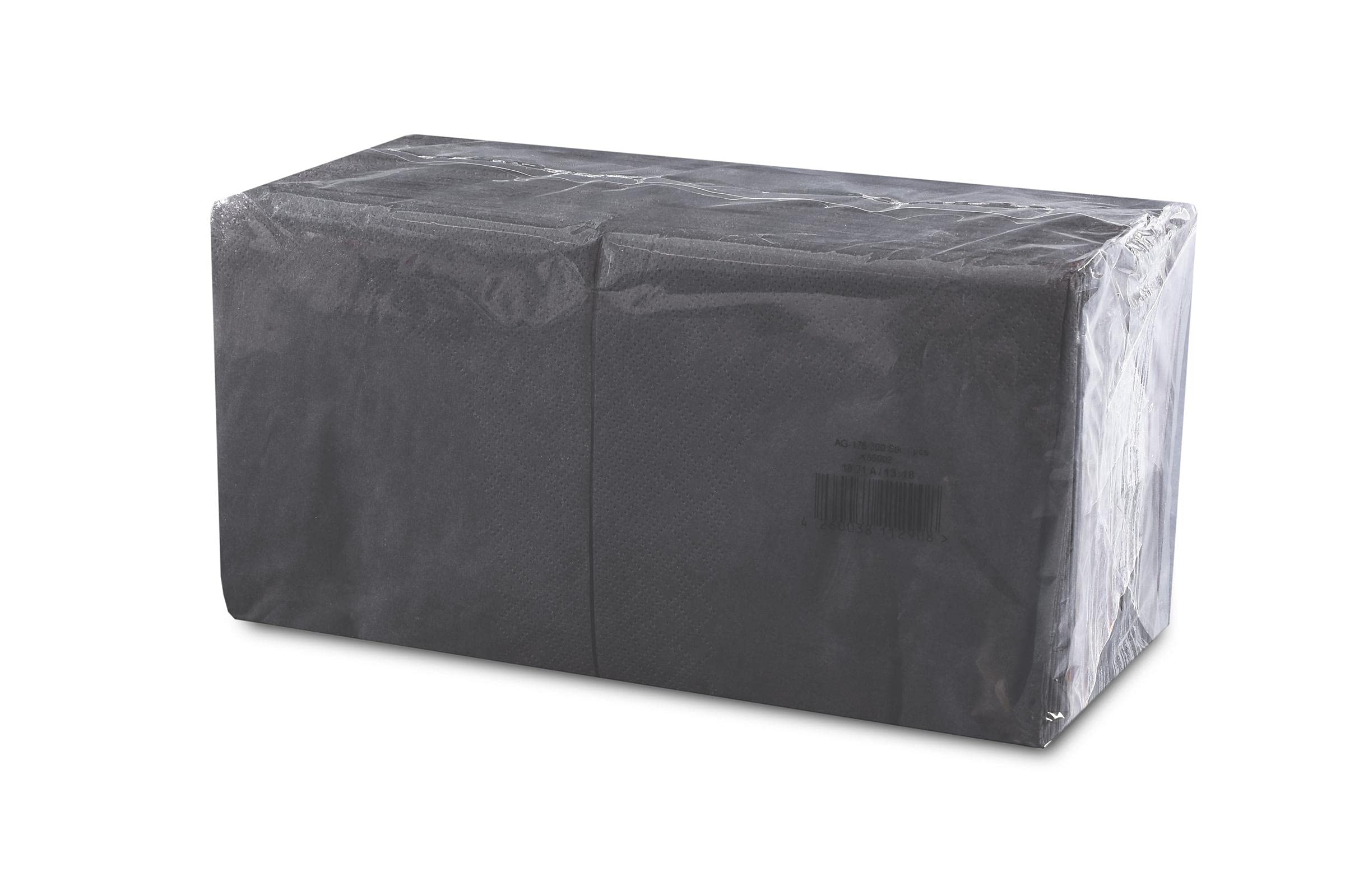 Partyrama - Tovaglioli da cocktail, 2 pz, 24 x 24 cm, colore: Nero