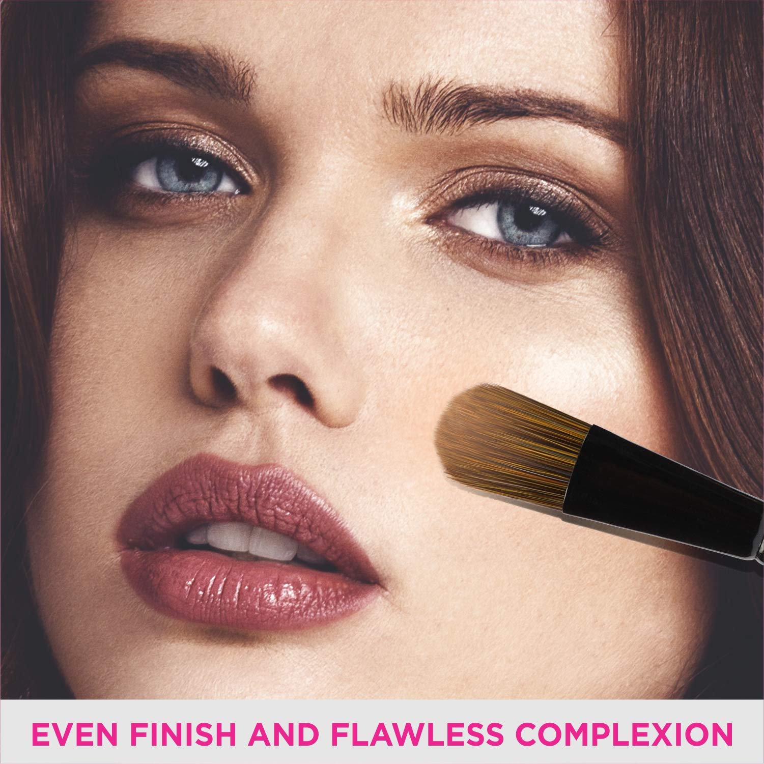 VEGA Foundation Makeup Brush with Wooden Handle, (EV-01) 4