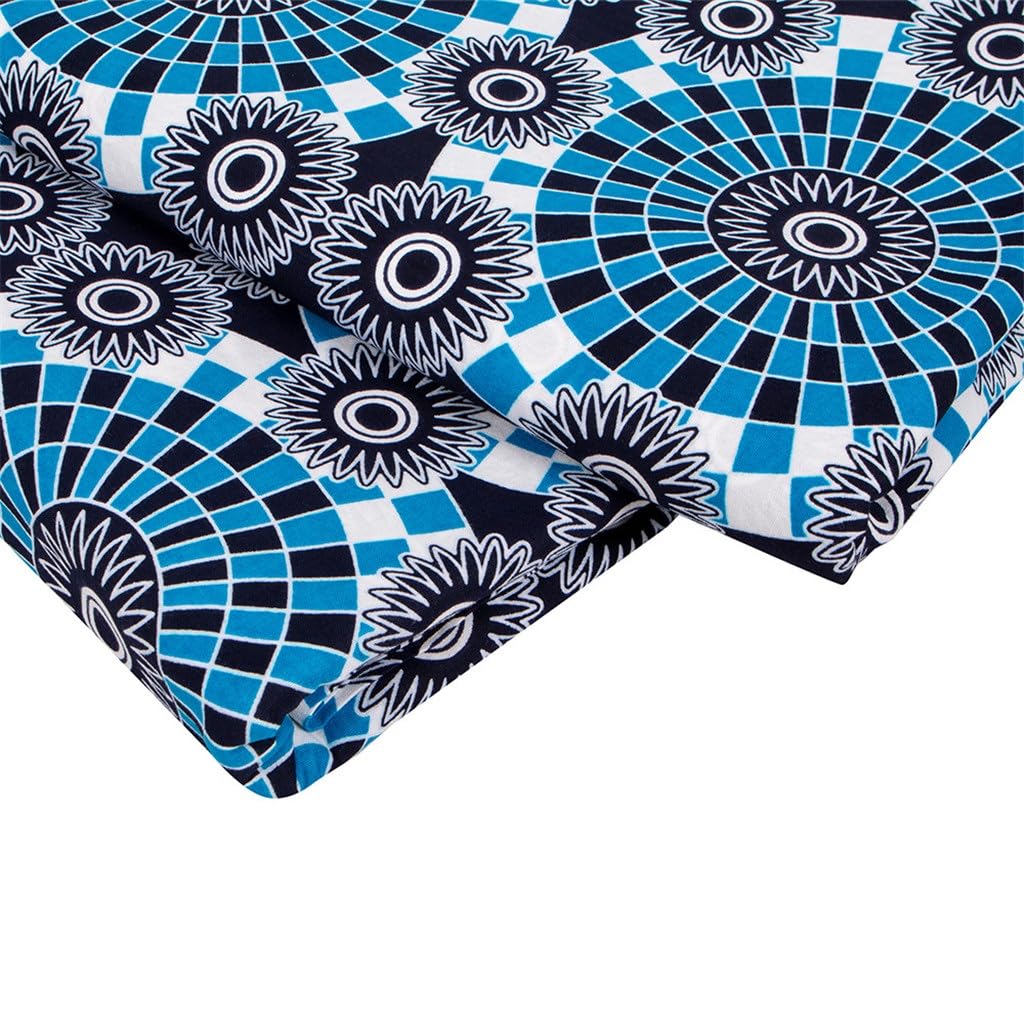 Tessuto africano con stampe geometriche fronte-retro stampato batik in stile nazionale africano in cotone