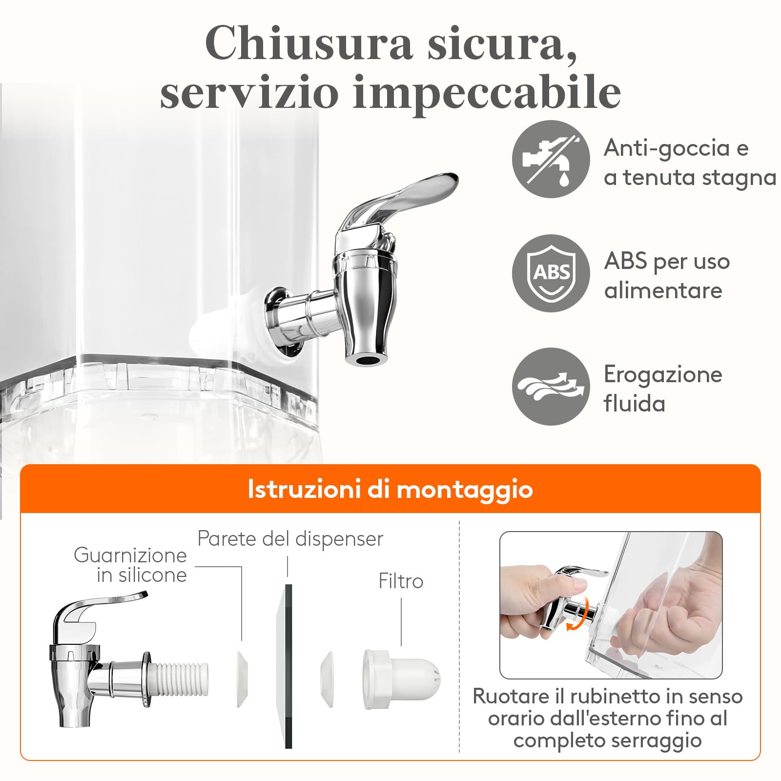Lifewit 6L Dispenser Bevande con Rubinetto, Set di 2 (in 1 Confezione) Dispenser Acqua in Plastica, Contenitore Distributore Bevande Ghiacciati per Cocktail, Succhi, Limonata e Tè