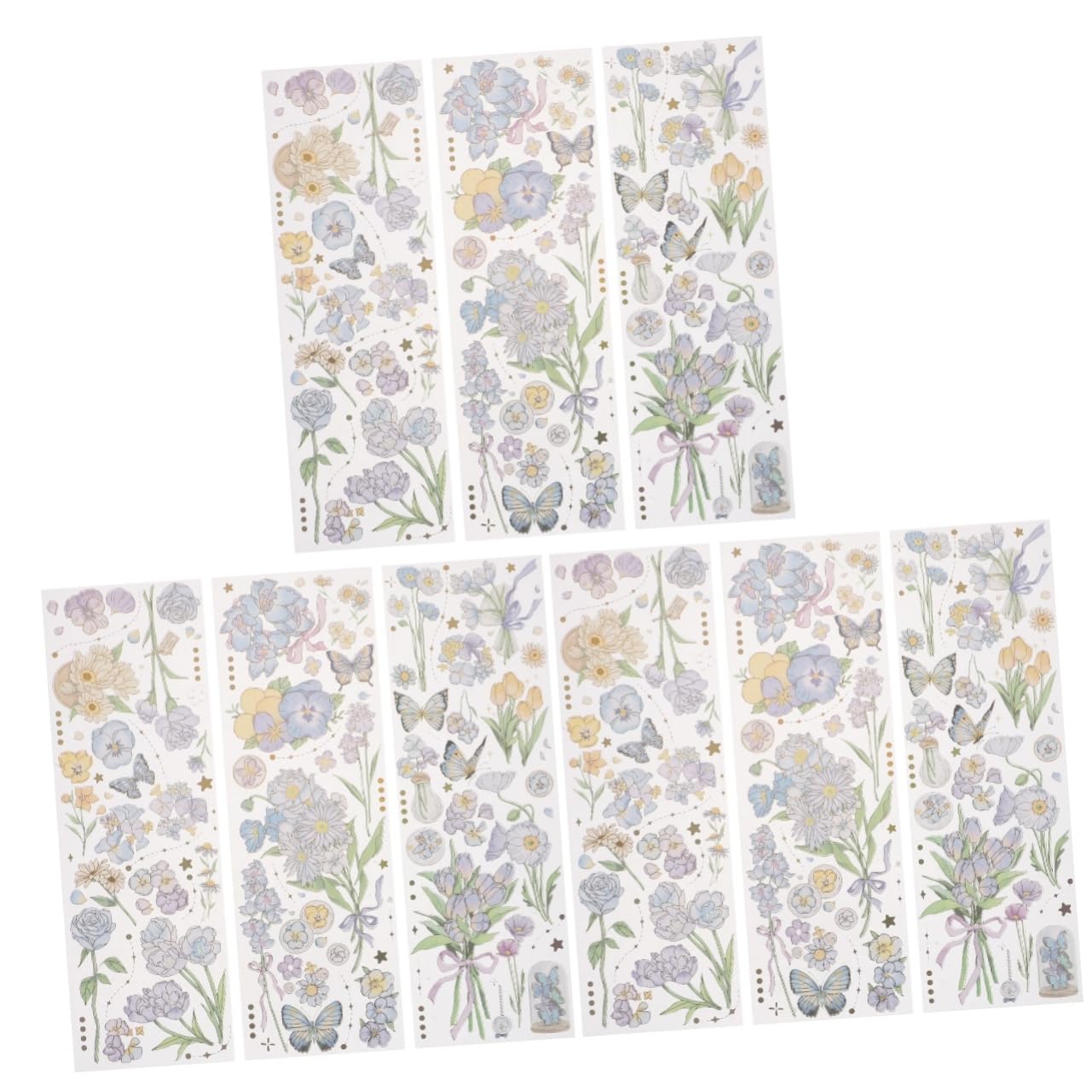 Autocollants de scrapbooking à motifs fleurs pour décorer un journal