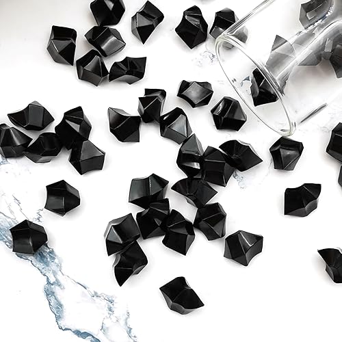 Miniatura 4 de Rellenos de Jarrón Negros para Decoración del Hogar, Cubitos de Hielo Triturado Falsos, Rellenos de Jarrón, 150 piezas Cubitos de Hielo Falsos