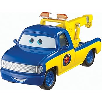 toy tow truck and car