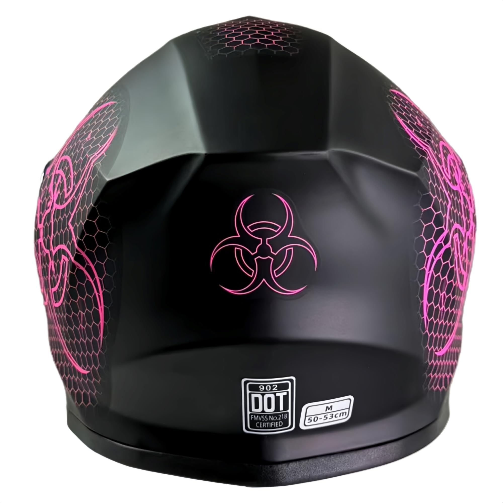 Kinder Integralhelm Bio-Hazard AHP – Motorradhelm für Kinder, ABS-Schale, robuster Kinderhelm für Downhill, Quad und Motocross, pink