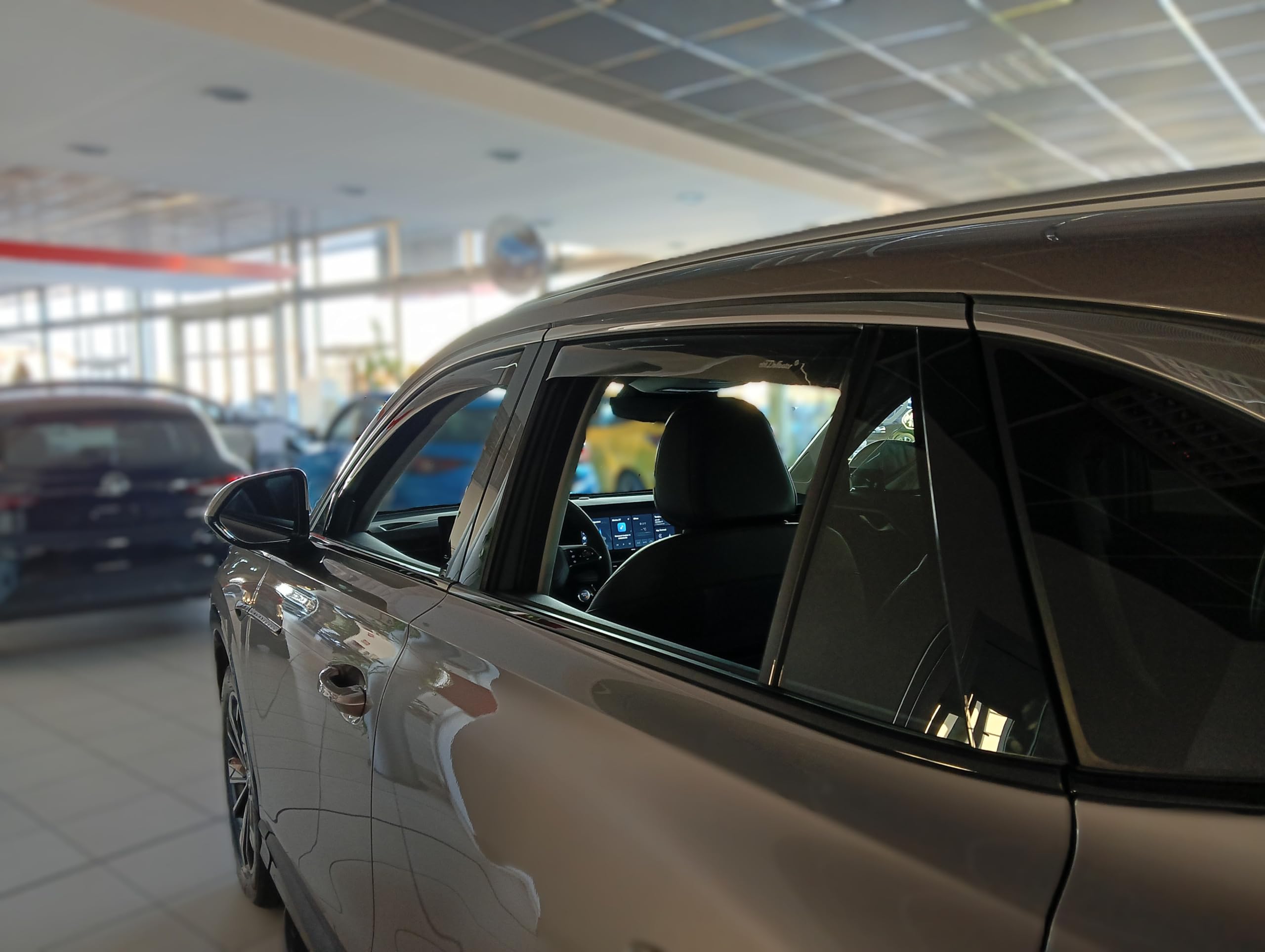 Deflectores Compatibles con MG HS | 2025+ (2ª Gen) - Vidrio Acrílico Duradero - Derivabrisas Delanteros y Traseros Ahumados para Ventanillas - Instalación Interior (Delanteros y Traseros)