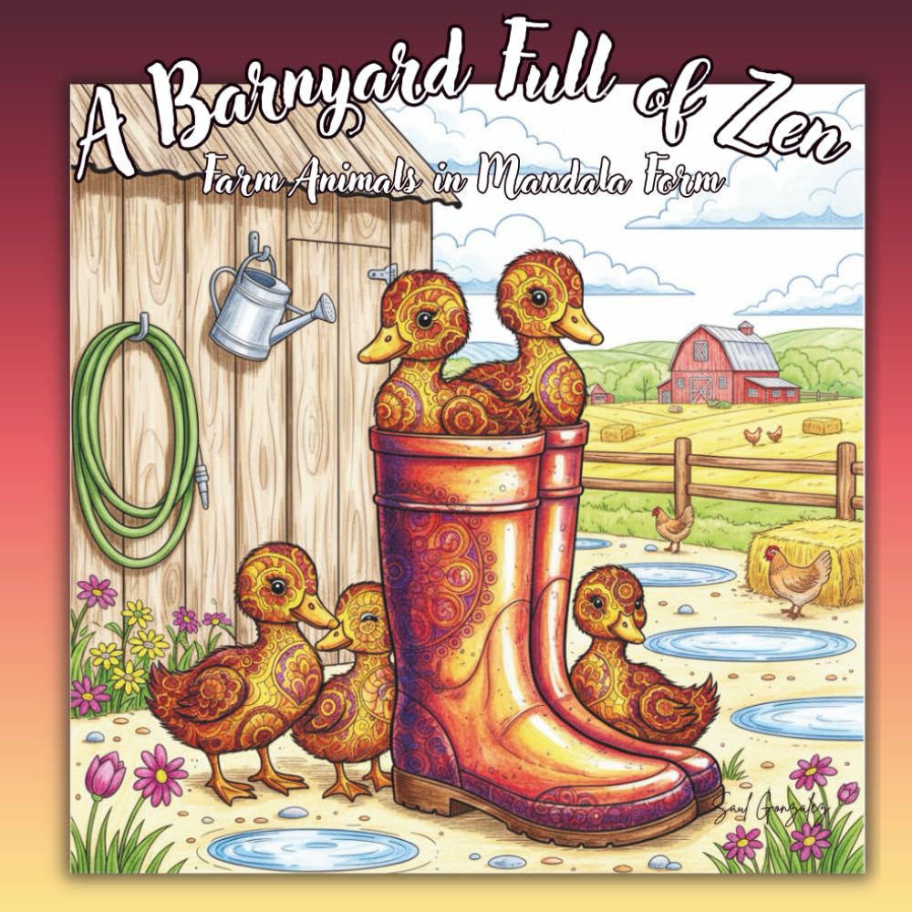 A Barnyard Full of Zen: Farm Animals in Mandala Form