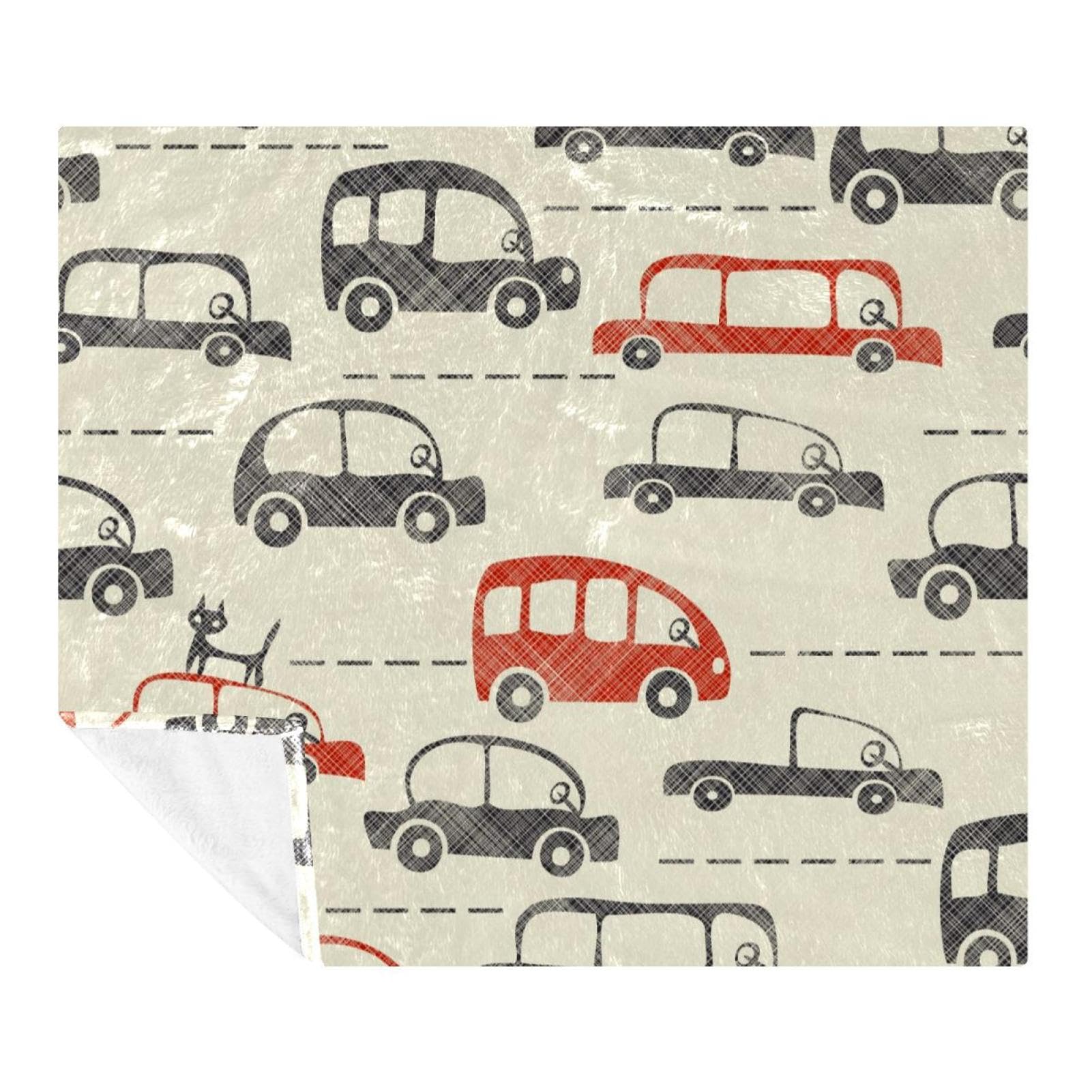 Couverture polaire bus et voitures cadeau utile pour anniversaire enfant