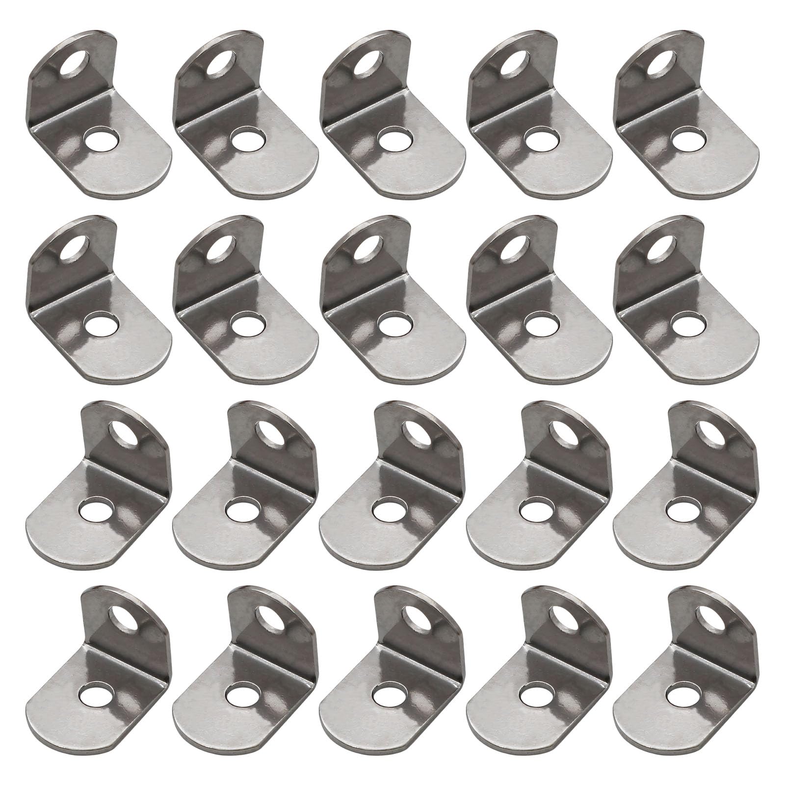 20Pcs Stainless Steel Corner Brace Replacement L Shaped Angles Brackets Wood Board Connector for Shelves L Type Angles Brackets for Shelves